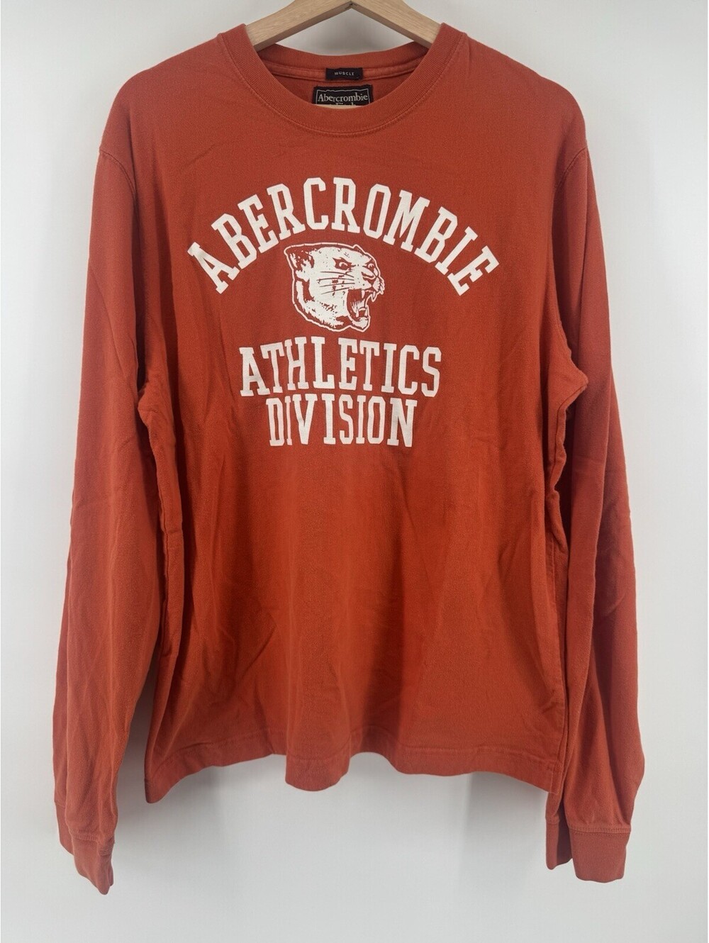 Vintage Y2K burnt orange Abercrombie & Fitch long-sleeve XL